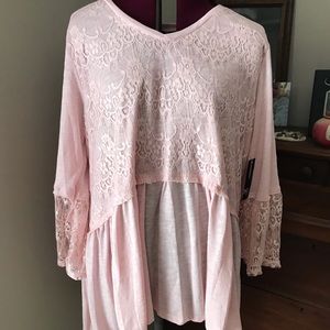 Soft pink top new with tags